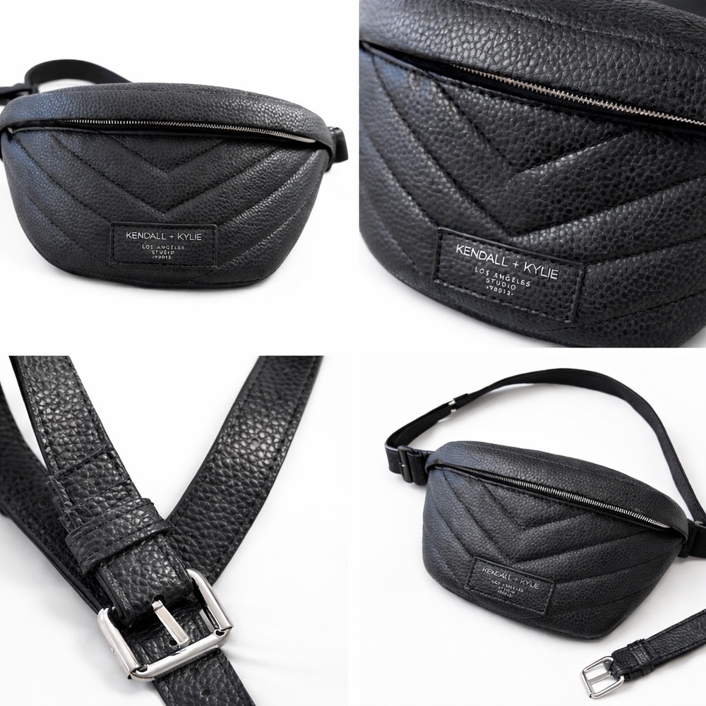 Kendall + Kylie Black Belt Bag / Crossbody – Adjustable Strap